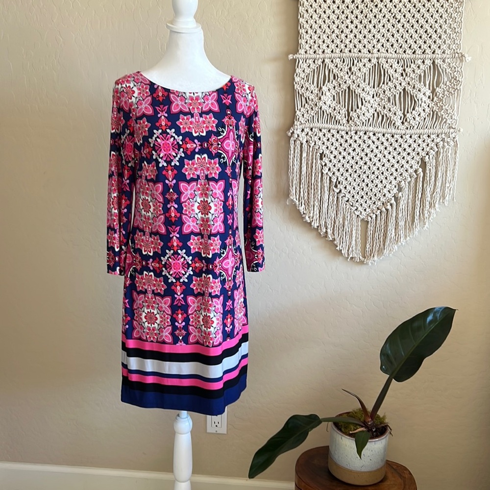 Vince Camuto Pink Floral Sheath Dress (8)